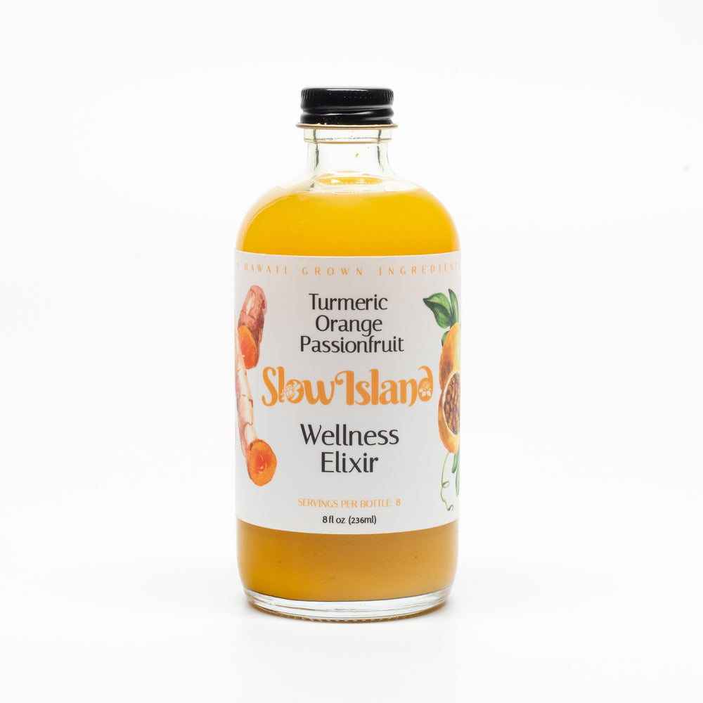 Wellness Elixir Turmeric Orange Passionfruit Wellness Elixir - 8oz | Slow Island Co ...